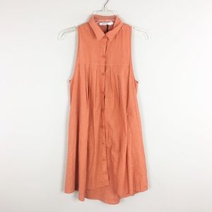 Red Haute | Orange Button Down Dress - E89